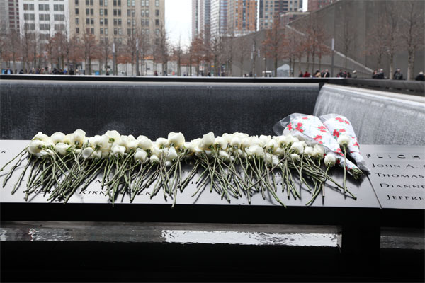 Ceremony for the first victims of '93 W.T.C. attack 3 Flowers1993