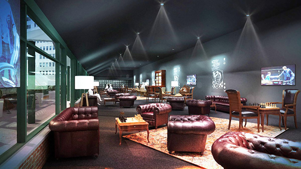 Seaport Report: August 2016 3 Agon This rendering shows the swanky VIP lounge planned for the World Chess Championships to be held Nov. 11–30 at the newly renovated, historic Fulton Market Building.