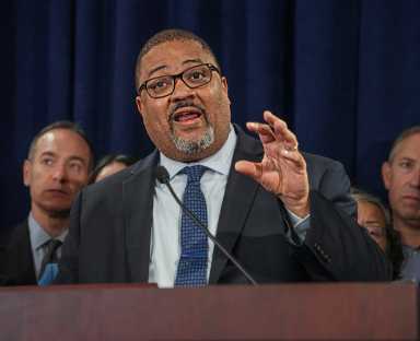 Manhattan District Attorney Alvin Bragg announces conviction of Randall's Island rapist