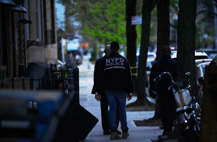 Police at crime scene in SoHo